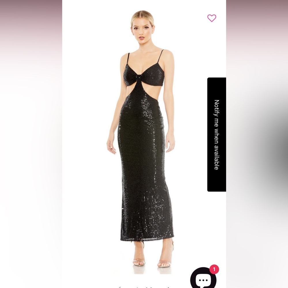 Mac Duggal Sequin Cutout Gown